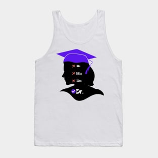 Purple Graduation Miss Ms Mrs Dr for a New Graduate Tank Top